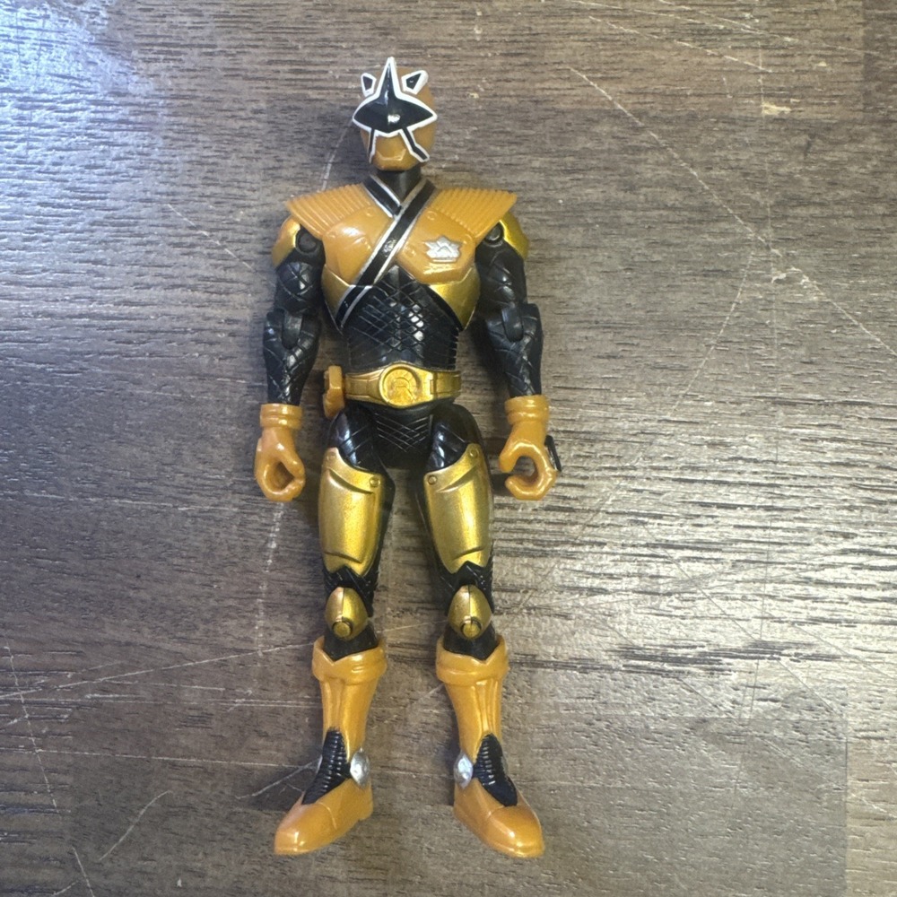 Power Rangers Samurai Gold Ranger Mega Mode 4" Action Figure Pvc Bandai Toy